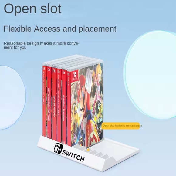 Brand New Switch Game Cartridge Stand Holder Organizer White Black Red - Picture 6 of 7